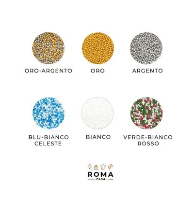 PERLINE DI ZUCCHERO VARI COLORI 100 G/1 KG