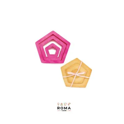 SET 3 TAGLIAPASTA PENTAGONO PLASTICA