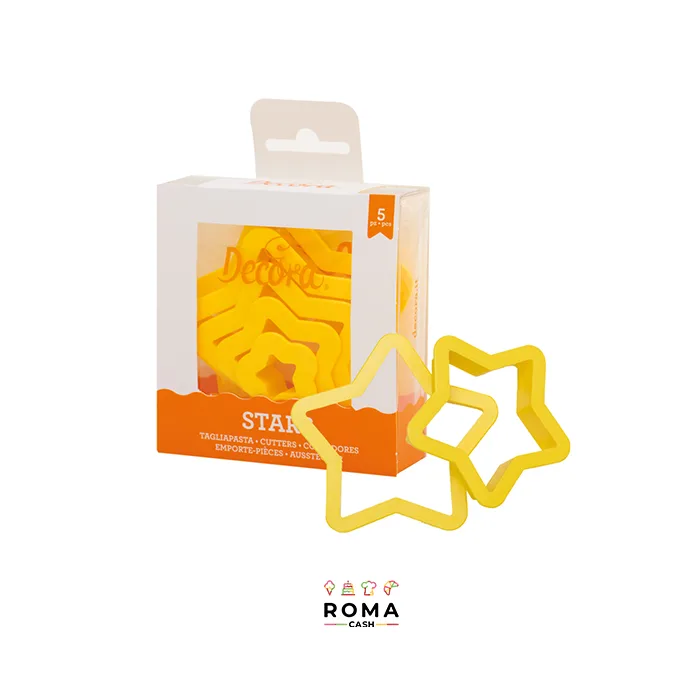 SET 5 TAGLIAPASTA STELLA PLASTICA
