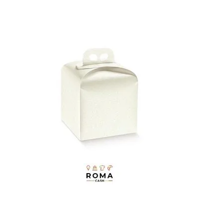 PORTAPANETTONE ALTO TEMA SFERE BIANCO