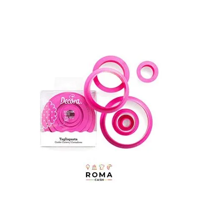 SET 6 TAGLIAPASTA TONDO PLASTICA