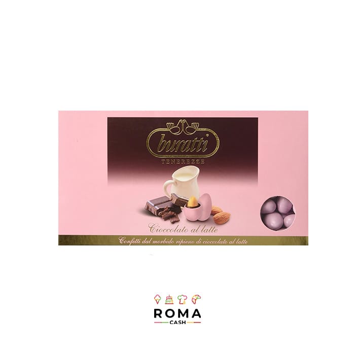 CONFETTI TENEREZZE CIOCCOLATO AL LATTE ROSA BURATTI KG 1 - Roma Cash srl