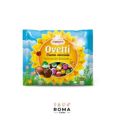 OVETTI RIPIENI ALLA CREMA DI NOCCIOLA GR 850