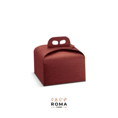 PORTAPANETTONE BASSO SETA BORDEAUX